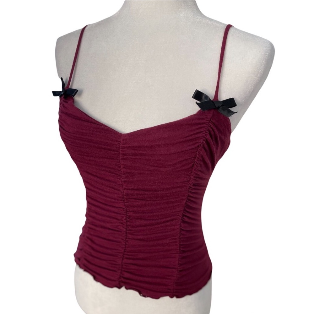 Vintage Betsey Johnson Ruched Cropped Cami - Picture 8 of 11